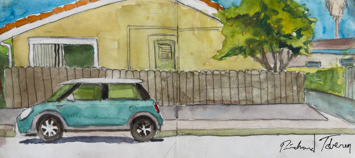 Blue Mini Cooper
