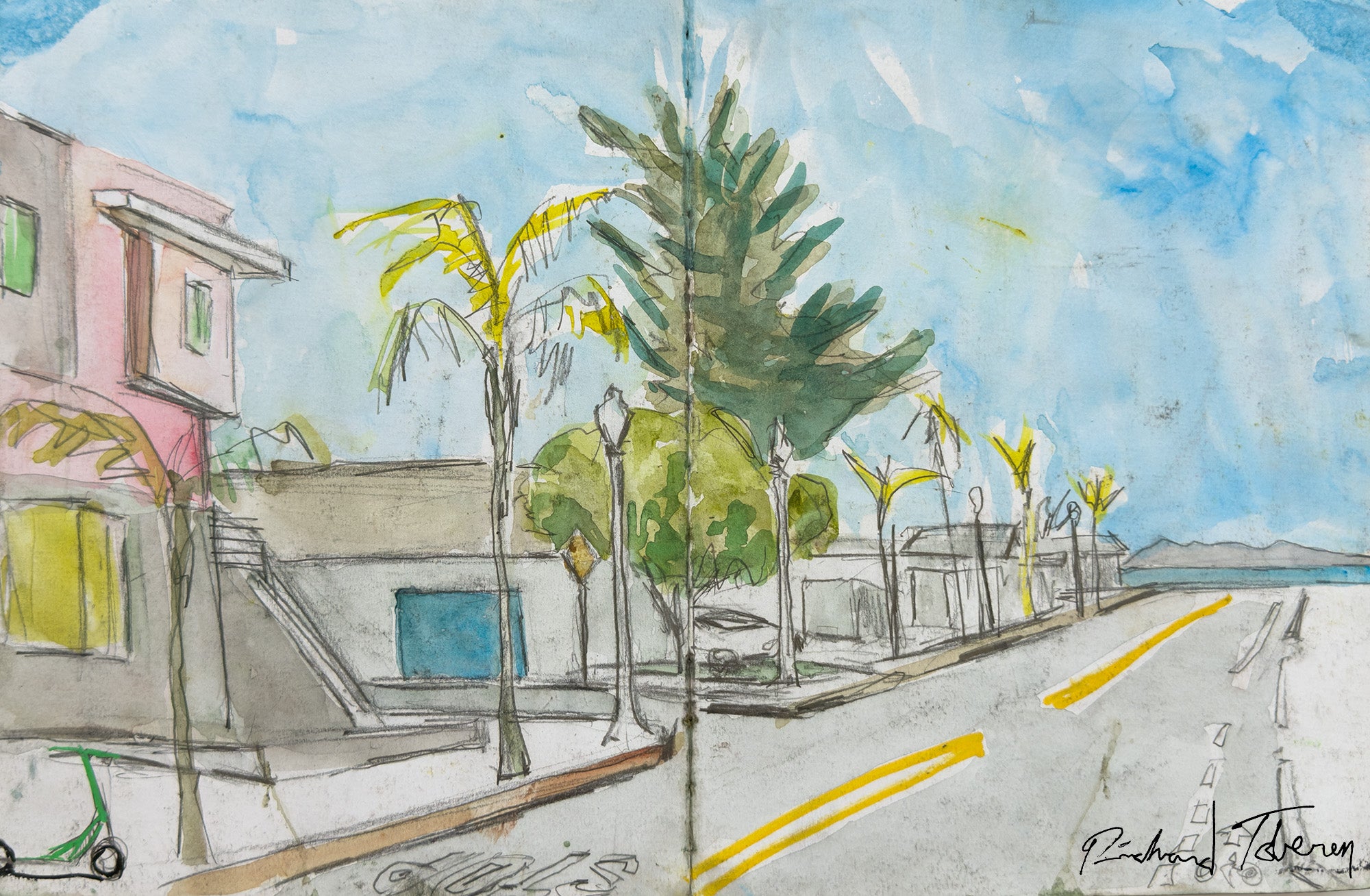 Looking Towards Ocean on El Embarcadero